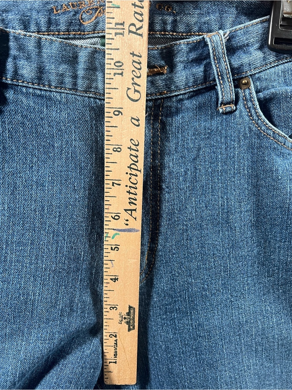Lauren Jeans Co. Ralph Lauren LRL Womens Size14 Blue Classic Straight Stretch - Picture 12 of 15